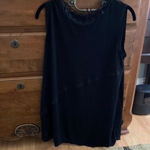 Elie Tahari Flowy Sleeveless Top, Black, M